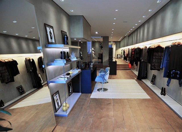 clothing store retail shelves merchandising