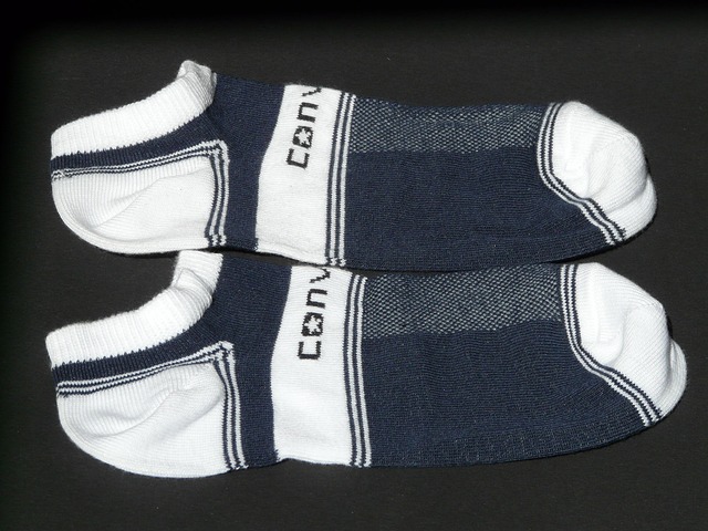 clothing store sock display retail shelves